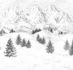 Papier peint montagne sommets de Chamonix, XXL, tendance