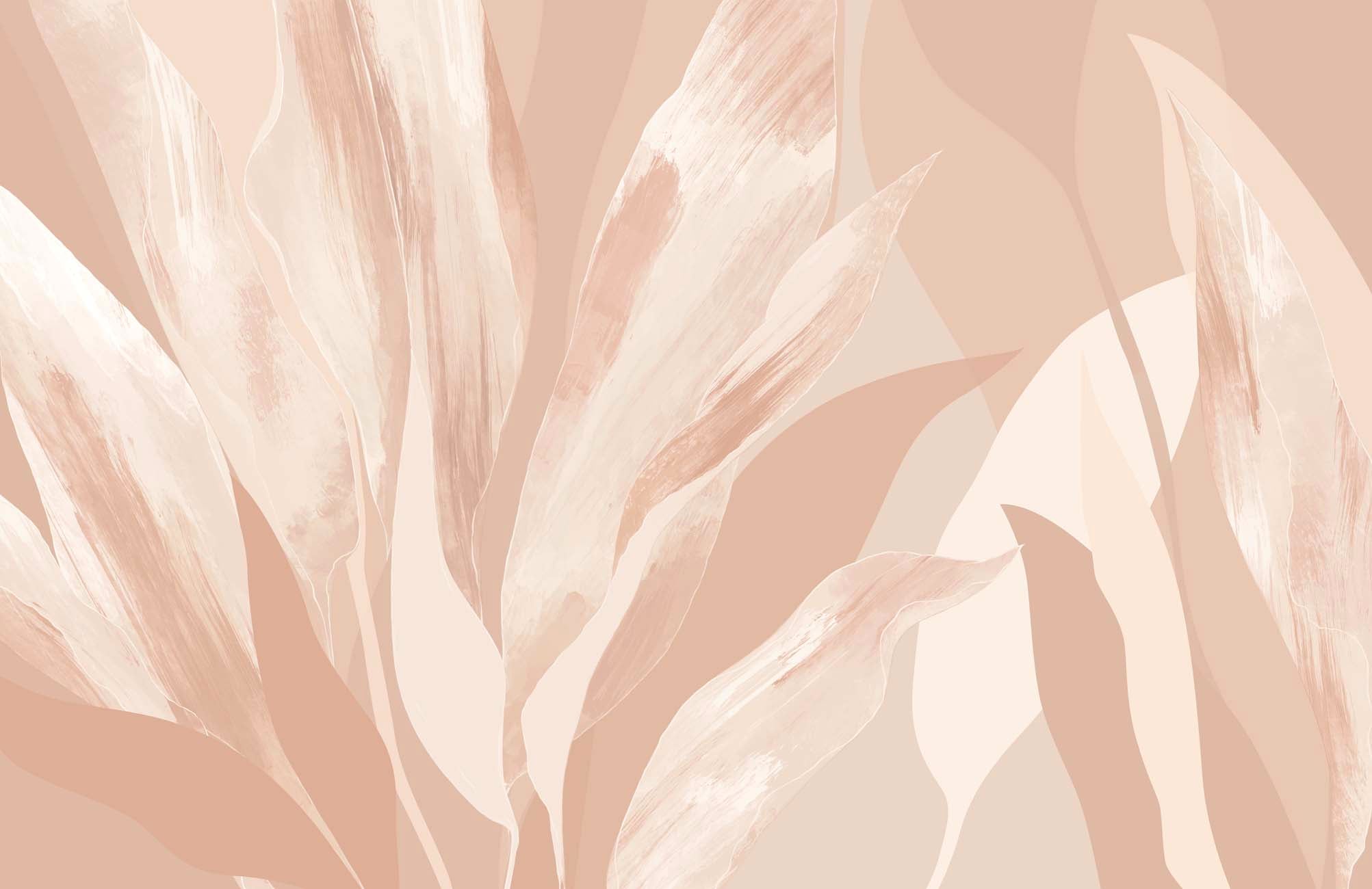 Papier peint étoffe florale nude, XXL, tendance