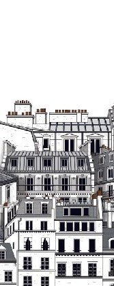 Papier peint bureau les toits Parisiens
