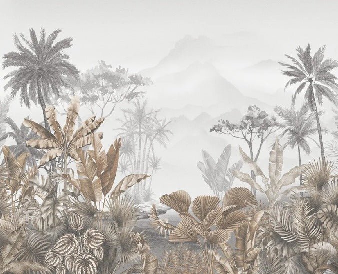 Papier peint tendance tropical sepia