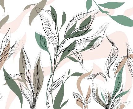 Papier peint panoramique fleur graphique