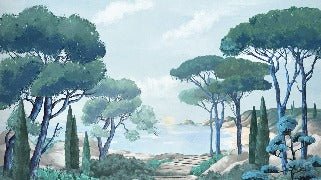 Papier peint balade dans les calanques, XXL, tendance