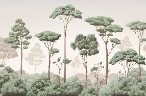 Papier peint brise légère pinède