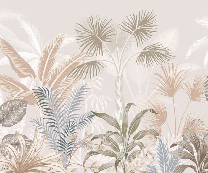 Papier peint salle de bain jungle terracotta, XXL, tendance