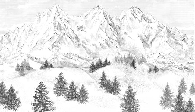 Papier peint montagne sommets de Chamonix
