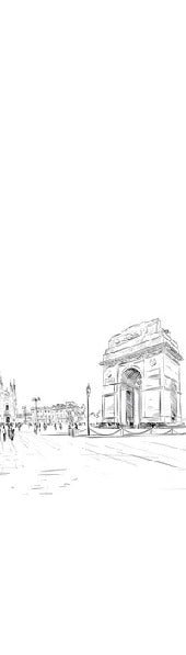 Papier peint noir et blanc monument du monde