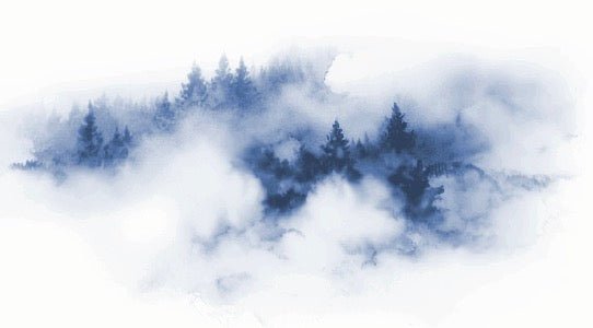 Papier peint brume des Cimes bleu