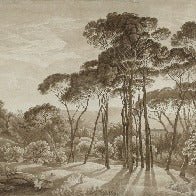 Papier peint panoramique paysage italien ambré, XXL, tendance