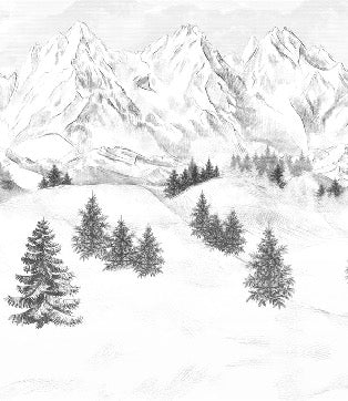Papier peint montagne sommets de Chamonix, XXL, tendance