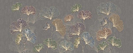 Papier peint panoramique ginkgo asie tendance, XXL, tendance