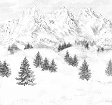 Papier peint montagne sommets de Chamonix