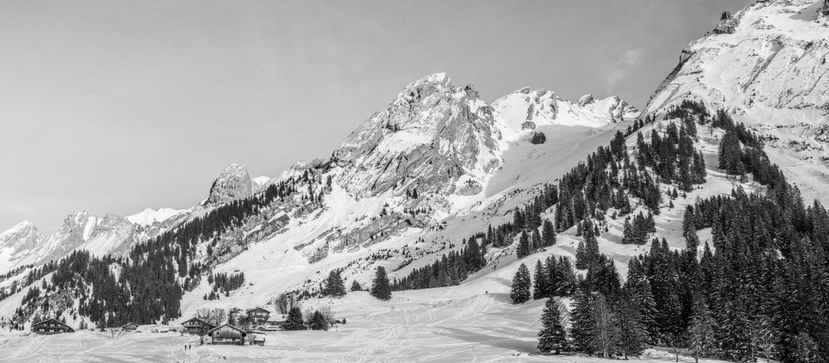 Papier peint panoramique chalet alpage