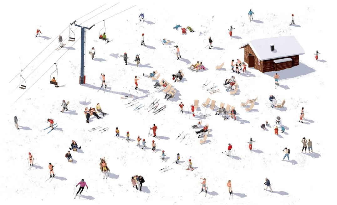 Papier peint panoramique après ski