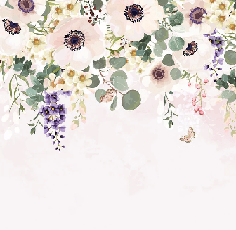 Papier peint toilette fleurs merveilleuses - Muralconcept