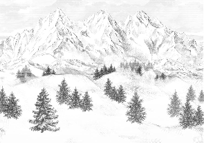Papier peint montagne sommets de Chamonix