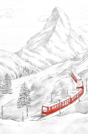 Papier peint panoramique Mont Cervin, XXL, tendance