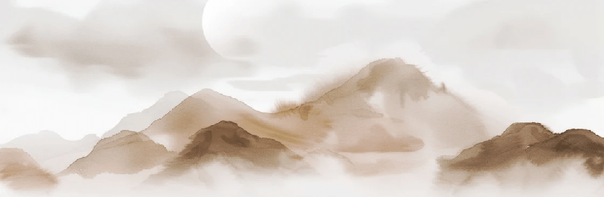 Papier peint montagnes voilées – Lueur sépia