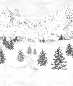 Papier peint Aiguilles d'Arves - Muralconcept