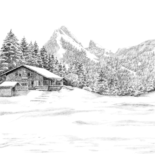 Papier peint montagne Suisse - Dent d'Oche - Muralconcept