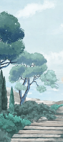 Papier peint balade dans les calanques