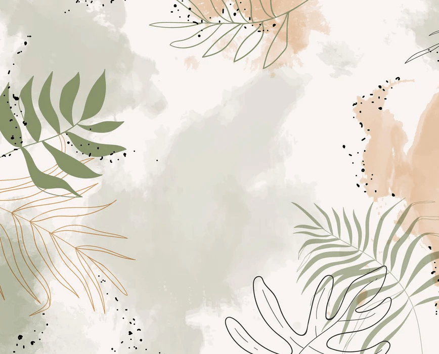 Papier peint panoramique aquarelle végétale