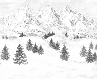 Papier peint Aiguilles d'Arves - Muralconcept