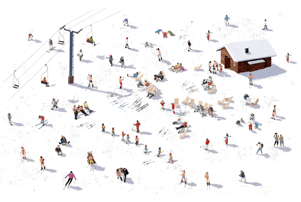 Papier peint panoramique après ski