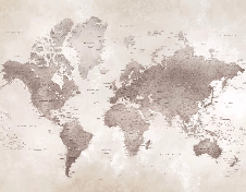 Papier peint carte du monde intemporel - Muralconcept
