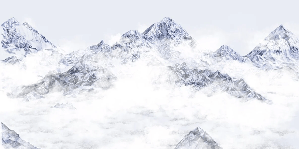 Papier peint Mont Everest bleu