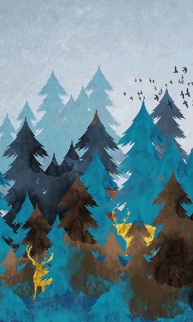 Papier peint Forêt Abstrait Inspirante