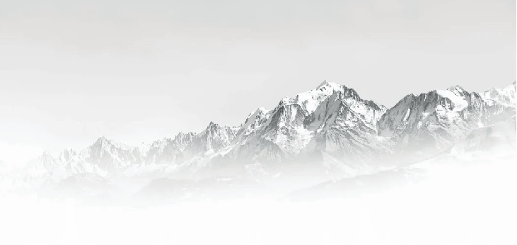Papier peint Mont Blanc dans la brume noir et blanc