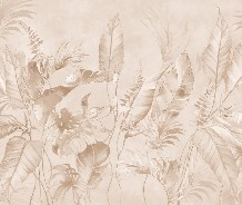 Papier peint élégante jungle poudrée - Muralconcept