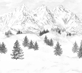 Papier peint montagne sommets de Chamonix, XXL, tendance