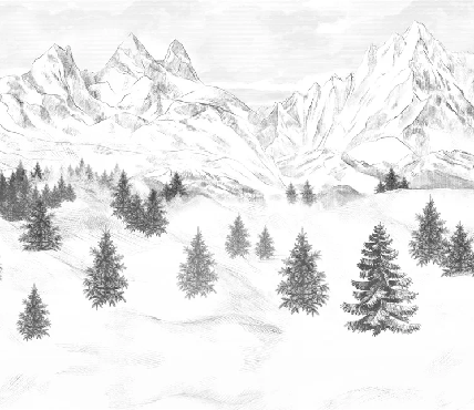 Papier peint Aiguilles d'Arves - Muralconcept