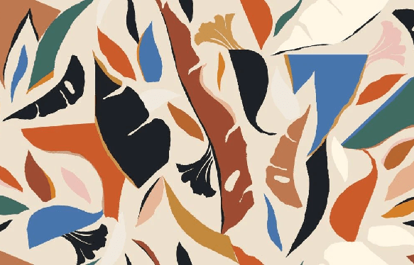 Papier peint contemporain végétal