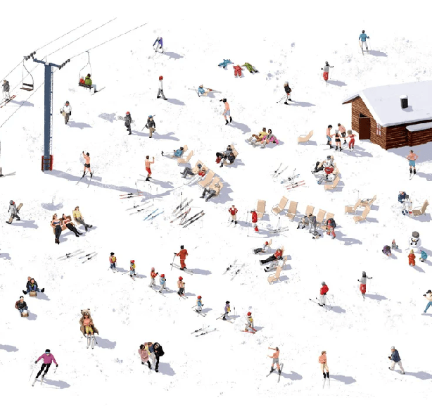 Papier peint panoramique après ski