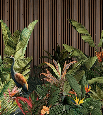 Papier peint panoramique tasseau végétal - Muralconcept