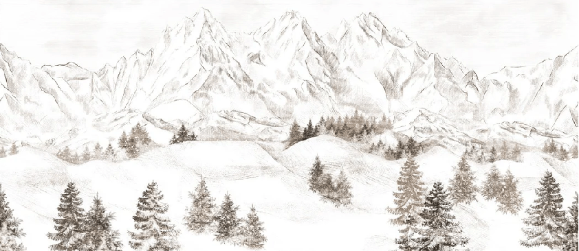 Papier peint montagne massif des Alpes