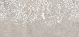 Papier peint design végétal moderne beige