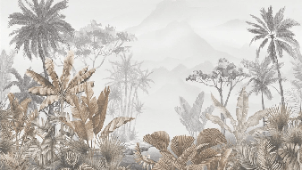 Papier peint tendance tropical sepia