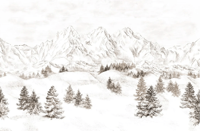 Papier peint montagne massif des Alpes