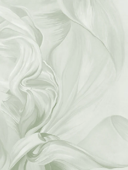 Papier peint contemporain – sublime flow vert sauge, XXL, tendance