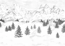 Papier peint Aiguilles d'Arves - Muralconcept