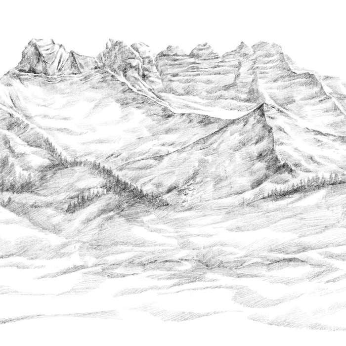 Papier peint montagne Suisse - Les dents du midi