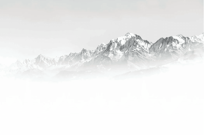 Papier peint Mont Blanc dans la brume noir et blanc - Muralconcept