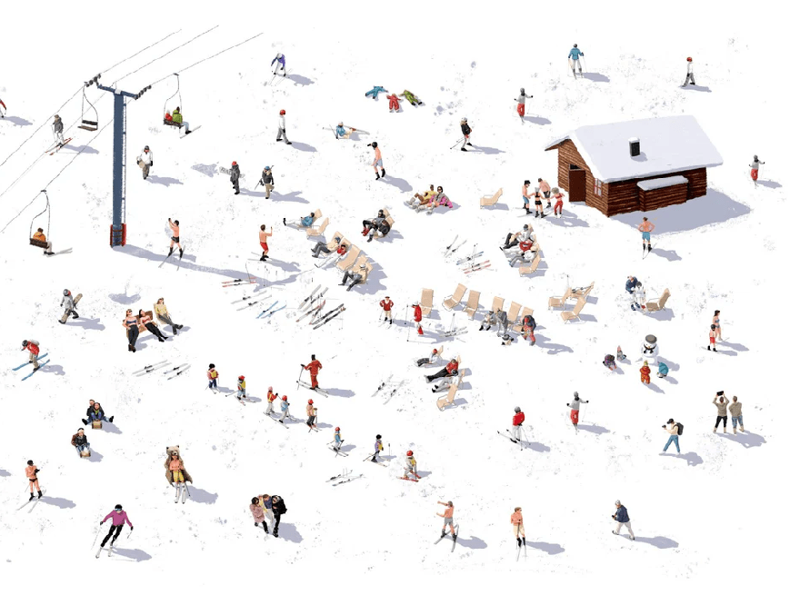 Papier peint panoramique après ski - Muralconcept