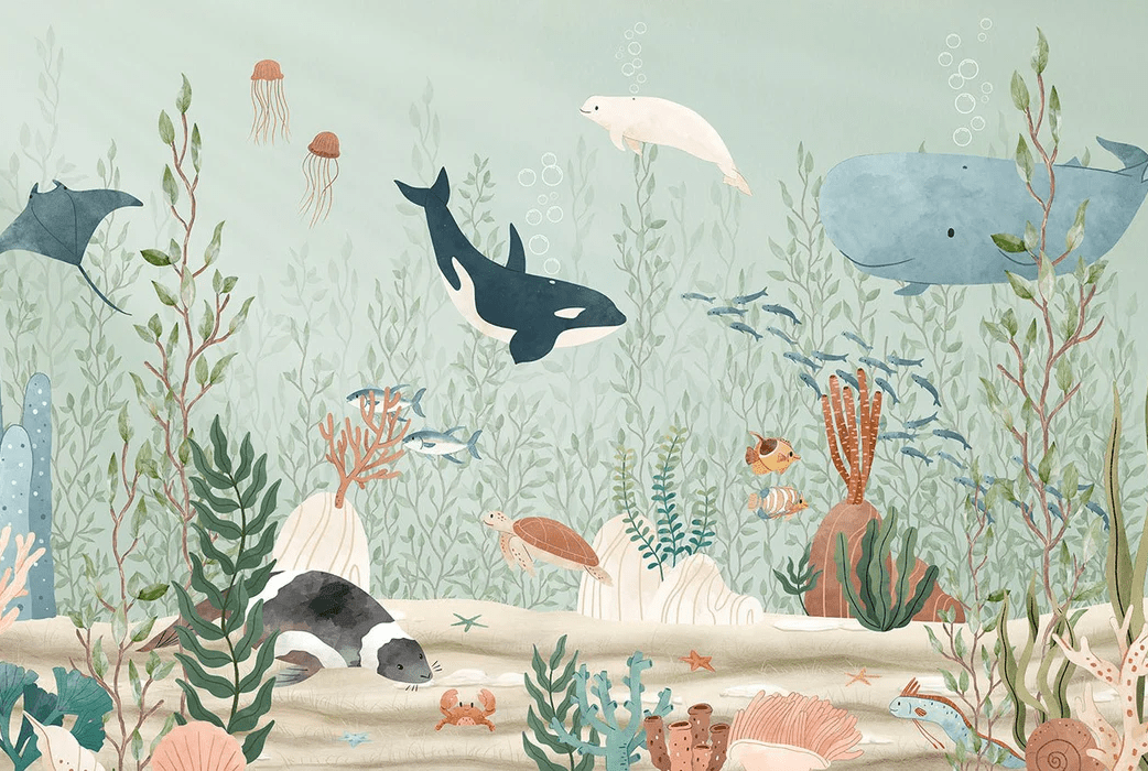 Papier peint bébé monde marin