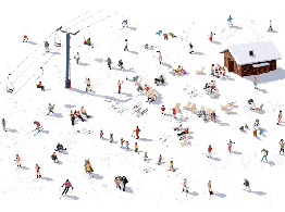 Papier peint panoramique après ski