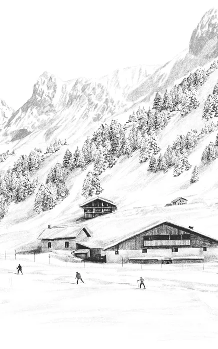 Papier peint Clusaz ski fond montagne Confins