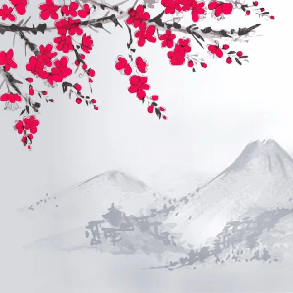 Papier peint zen paysage minimaliste